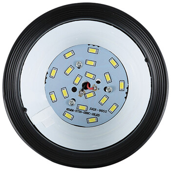 冰禹 BYZM18 LED明装筒灯 LED筒灯 LED贴片式免打孔防雾筒灯 加厚铝材吸顶灯 黑色5寸15W 3000K