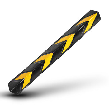 坚冠 反光橡胶直角护角条 停车场车库轮廓标交通标志 墙角防撞条保护器 柱子包角警示 800x100x8mm