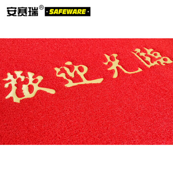 安赛瑞 PVC丝圈防滑地垫 55×85cm 欢迎光临地垫 丝圈除尘地垫 入户脚垫 欢迎地垫(欢迎光临)12213