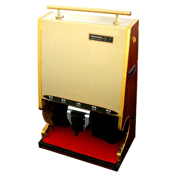 山顶洞人 擦鞋机 全自动感应擦鞋机 酒店立式电动刷皮鞋器 宾馆公司大堂酒店立式洗鞋机擦鞋器 CM0101 钛金