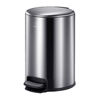 南 SJ12-Y03 南方圆形脚踏桶  砂银钢 商用酒店宾馆客房不锈钢垃圾桶 果皮桶 防指纹房间桶 内桶容量12升