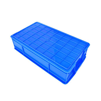 海客艺佳周转箱长方形塑料盒零件盒分格箱多格箱螺丝盒分类盒收纳盒小3格350-200-85（红黄蓝可选）