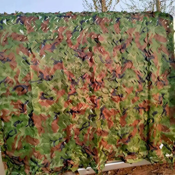 唯曼 防航拍迷彩网布遮阳网防晒网户外丛林伪装网军绿色防晒网遮阴网树叶伪装网  双层3宽米*4米长/张