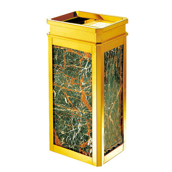 南 GPX-16A 扁水晶 南方座地烟灰桶 镜金 办公楼立式座地烟灰桶户外垃圾箱大厅大堂电梯口烟灰桶