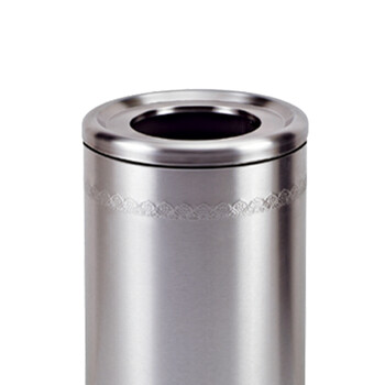 南 GPX-110N 南方港式花边垃圾桶 公用不锈钢垃圾箱垃圾筒 商场酒店果皮桶 砂钢  内桶容量50升