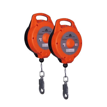 代尔塔/DELTAPLUS 505122 自动收缩式防坠制动器AN122T 镀锌钢索6米 1个 企业专享