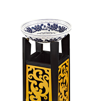 南 GPX-173F 南方宝塔古铜座地烟灰桶 黑色 商场垃圾桶 酒店落地烟灰桶立式果皮桶商场垃圾筒