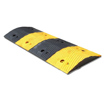 竹特 橡胶减速带 坡道公路道路减速板 汽车停车加高加厚减速带 一米 （35cm宽*4cm高）企业定制