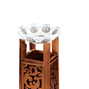 南 GPX-173L 宝塔古铜座地烟灰桶 古铜 商场垃圾桶 酒店落地烟灰桶立式果皮桶商场垃圾筒