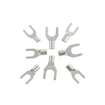 天旭叉形冷压接线端子裸端子铜线耳铜鼻子线插紫铜焊口UT6-8 1000只/包 1包