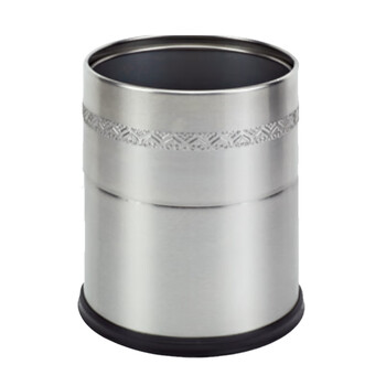 南 GPX-107B 南方双色浮雕花套装垃圾桶 不锈钢酒店宾馆商用客房垃圾桶 居家房间桶 果皮桶