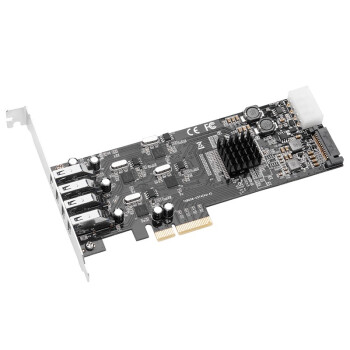 魔羯（MOGE）PCIEx4转4口USB3.0四口独立通道扩展卡 工业相机20Gbps高速传输MC2025