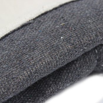 君御 帆布加皮手套耐磨电焊作业防护劳保用品搬运打磨机械加工手套 20副起定 白 均码