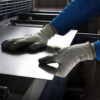 ANSELL安思尔 11-730 5级防切割抗割PU涂层手套 耐用型机械作业手套 8码 定做 1双