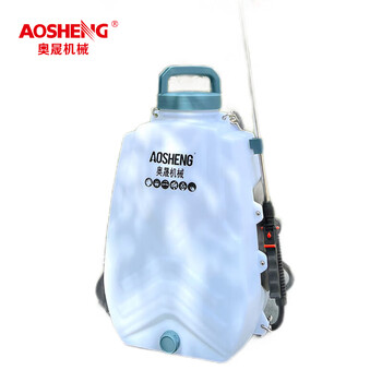 奥晟机械（AOSHENG）12升电动喷雾器园艺浇花喷壶锂电背负式打药机酒精消毒喷洒器农药喷雾机打药壶12L