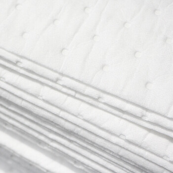 者也 白色工业吸油棉片溢油漏油吸附棉吸污垫  40*50cm*3mm100片/箱