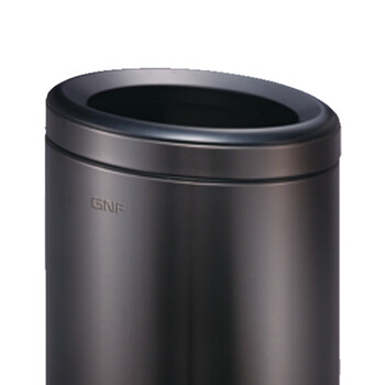 南 SF12-T01 椭圆形房间桶 黑金 12升容量商用酒店宾馆客房不锈钢垃圾桶 房间桶 果皮桶