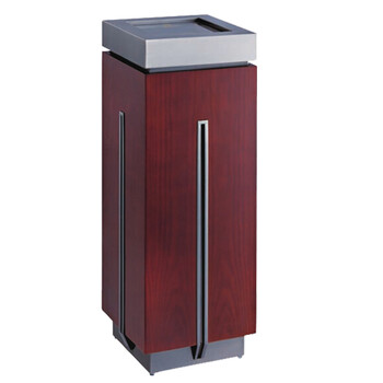 南 GPX-14 座地垃圾桶 红木色 落地烟缸不锈钢垃圾桶酒店宾馆垃圾筒烟灰桶 