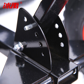 冰禹 BY-2350 推雪铲 手推式铲雪铲 轮式铲雪器 户外扫雪工具车 大号 74*42cm