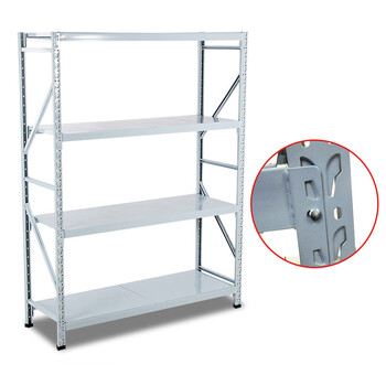 冰禹 BY-5032 仓储货架 多功能置物架展示架 4层蓝色 长120*宽50*高200cm主架