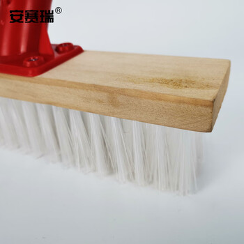 安赛瑞 工业地板刷 长柄木质硬毛清洁刷 瓷砖地砖浴室厕所洗地 甲板刷 刷头27cm 24458