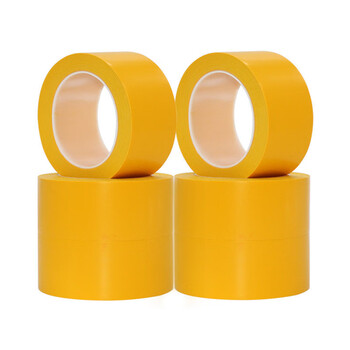 鸣固 警示胶带 地面安全划线警戒胶带 工厂仓库标识斑马线胶带 黄色10cm*33米 1卷装