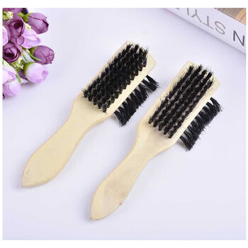 苏识 QJ0081 皮鞋刷鞋油刷软毛刷子三面毛带把鞋刷子  10个