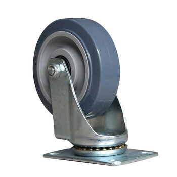 好嘉居 TPR橡胶轮子万向轮脚轮工业手推车轮子3寸万向轮