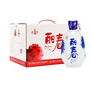 塔牌 牡丹丽春八年 半干型 绍兴黄酒 375ml*6瓶 整箱装 特型酒礼盒装 