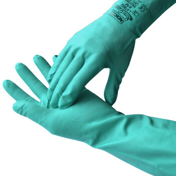 Honeywell 霍尼韦尔 LA132G 无衬丁腈防化手套7码 12副装 定做