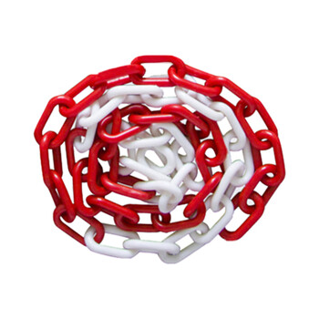 金诗洛 KSL201 塑料警示链条  路锥链条 隔离链子 链条 警示防护链条 隔离墩链条（6mm黄黑-5米）