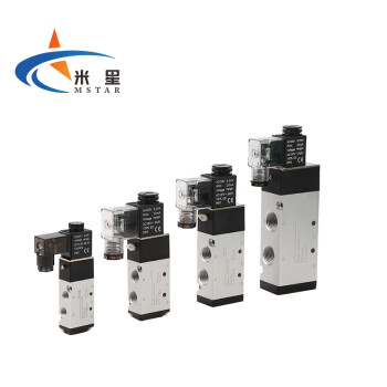 米星 （MSTAR）二位五通气动电磁阀 换向阀气阀 DC 24V 精品 4V110-06带灯