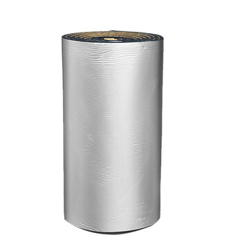 海斯迪克 HKW-42 铝箔隔热棉 楼顶耐高温防火防晒隔热板保温材料1平方米 20mm加强网格铝箔加背胶