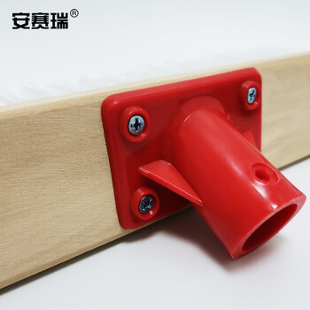 安赛瑞 工业地板刷 长柄木质硬毛清洁刷 瓷砖地砖浴室厕所洗地 甲板刷 刷头27cm 24458
