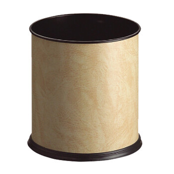 南 GPX-106 南方圆形单层垃圾桶 米黄色皮 商用垃圾桶 酒店宾馆客房果皮桶