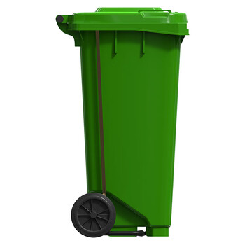 科力邦（Kelibang） 户外垃圾桶 大号加厚120L脚踏垃圾桶商用分类垃圾桶塑料环卫垃圾桶带盖 KB1066 绿色