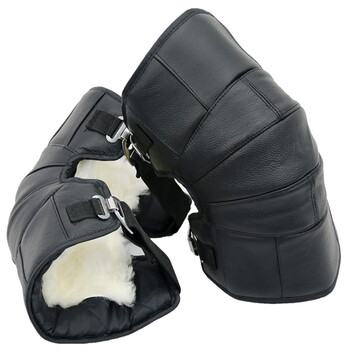 冰禹 冬季保暖护膝 防寒护具 户外加厚加绒防水护腿 羊毛短款38*35cm BY-3126