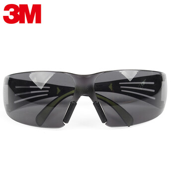3M 护目镜防风沙抗冲击骑行防雾防尘劳保工业打磨防护眼镜 SF402AF灰色防雾 (5付) 定做
