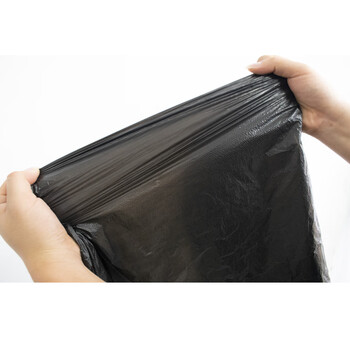 伏兴 黑色大号垃圾袋 加厚平口垃圾袋 酒店物业办公商用垃圾袋 100*120cm(50只)