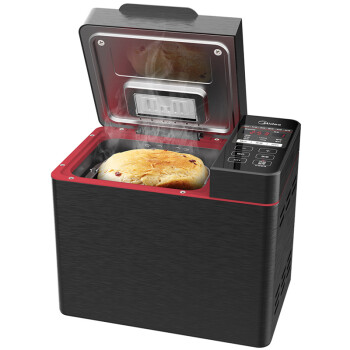 美的（Midea）面包机 早餐机 烤面包机 和面机 多功能 可预约全自动家用双撒料智能面包机 TLS2010