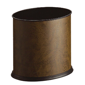 南 GPX-106B 南方椭圆单层垃圾桶 黄褐色皮 商用垃圾桶 酒店宾馆客房果皮桶