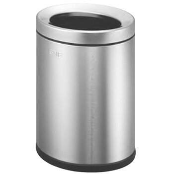 南 SF6-T01 椭圆形垃圾桶 防指纹房间桶 砂银钢 商用酒店宾馆客房不锈钢垃圾桶 果皮桶 内桶容量6升
