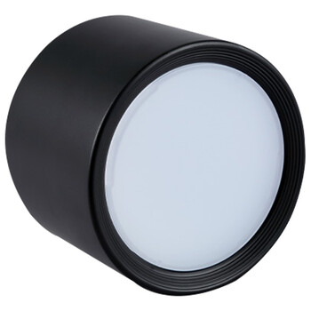 冰禹 BYZM18 LED明装筒灯 LED筒灯 LED贴片式免打孔防雾筒灯 加厚铝材吸顶灯 黑色6寸18W 4000K