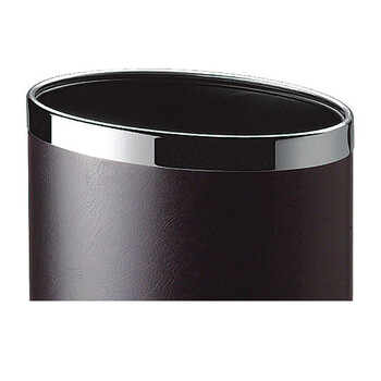 南 GPX-45B 南方椭圆双层垃圾桶 黑色皮纹 商用酒店宾馆客房垃圾桶 房间桶 果皮桶 内桶容量10.33升