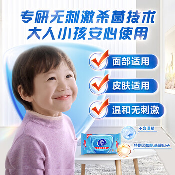 维达（Vinda）杀菌湿巾80片 细菌杀灭率99.9% 清洁无刺激 卫生湿纸巾