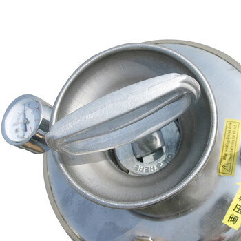 者也 12L便携式压力洗眼器 加厚304不锈钢验厂洗眼器 移动式紧急洗眼器 12L