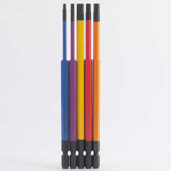 安力士牌（ANEX）进口内六角批头H2.5 H3 H4 H5 H6风动批咀 电动批嘴螺丝刀 5支装150mm