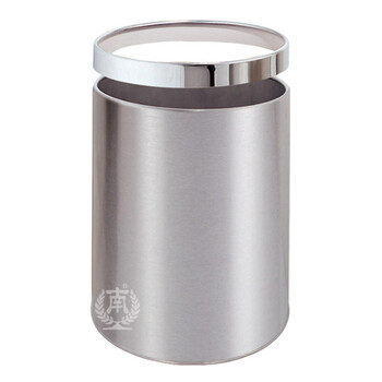 南 GPX-21 南方房间垃圾桶 中号砂钢 商用酒店宾馆客房垃圾桶带活动钢圈 房间桶 果皮桶