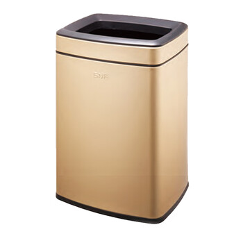 南 SF10-F01 长方形房间桶 闪银香槟金 商用酒店宾馆客房不锈钢南方垃圾桶 果皮桶 内桶容量10升