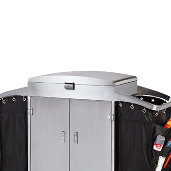 南 C-87A 南方客房服务车 砂纹钢 酒店双边客房服务车宾馆房口车布草收集车手推车清洁工作车